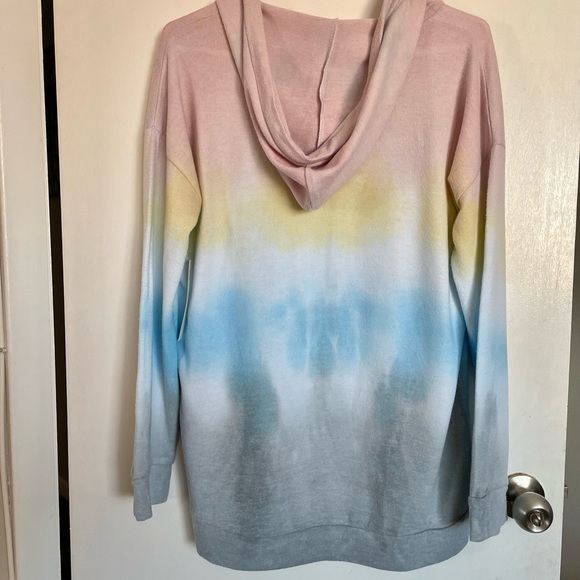 Theo and Spence Hooded Tie Dye Rainbow Sweater - Size M - Picture 5 of 15